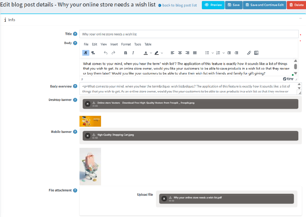 upload desktop image with alt text using advanced blog management